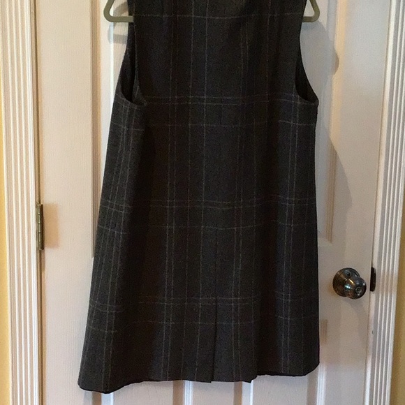 Eileen Fisher charcoal gray wool open front vest - Picture 7 of 9